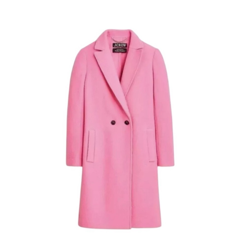 NWT JCrew Daphne Topcoat Coat Womens 4 Pink Italian Boiled Wool BT996 Jacket
